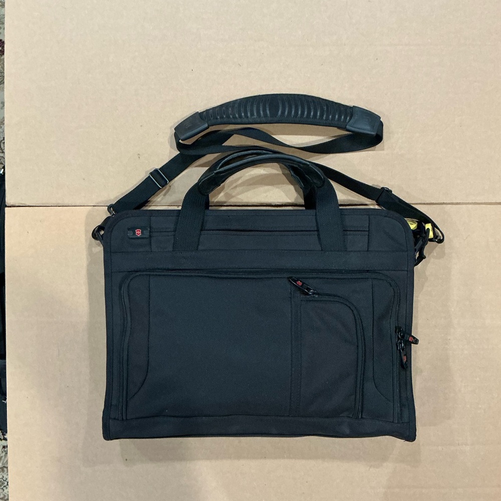 Black Men's Laptop Briefcase Shoulder Bag - Unbranded